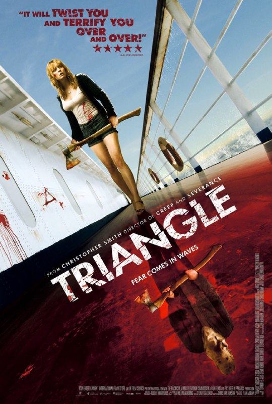 恐怖游轮 Triangle (2009) 1080p [BDISO+24 GB][内封中字]Size: 24 GB　　单亲母亲杰西（梅利莎 · 乔治饰）和一帮朋友乘游艇出海游玩，但她总有一种有不好的事情发生的感觉