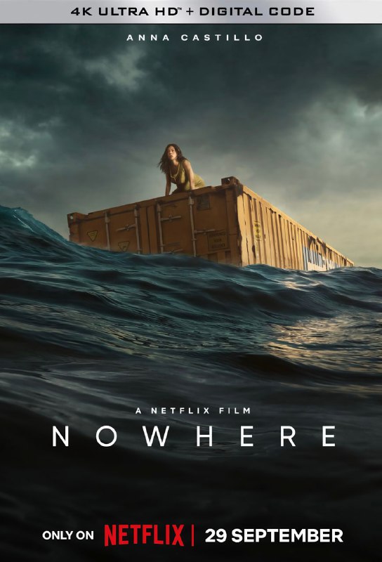 🎬 已更新：史上最强孕妇海上极限求生《无处逢生 / 漂流集装箱》Nowhere 2023 4K HDR 中文字幕🗂 信息✦ 体积：8.7GB✦ 标签：#海上极限求生 #无处逢生 #漂流集装箱 #4K #HDR #电影📝 内容简介 茫茫的大海上，一个女人趴在集中箱上，正在用简陋的网兜捕鱼