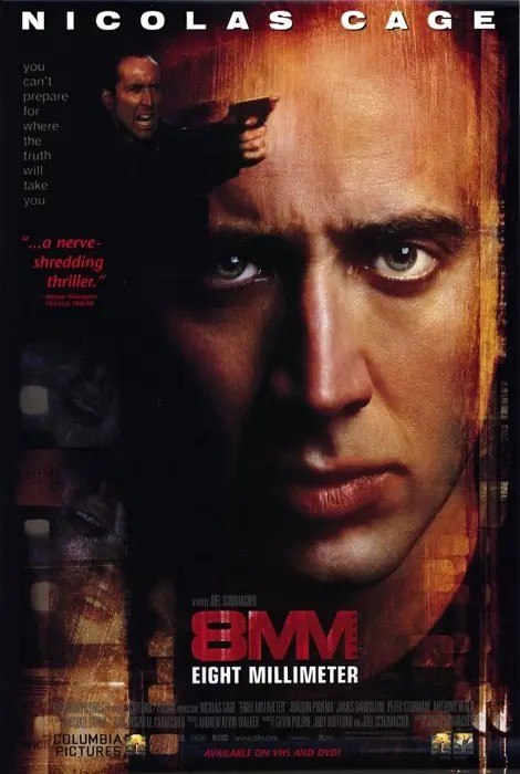 🎬 已更新：八毫米 8MM (1999) 1080p 原盘 REMUX 国英双语 中文字幕 AVC DTS-HD MA 5.1📌 资源信息• 体积：N/A• 标签：#八毫米 #原盘 REMUX #国英双语 #中文字幕 #quark #8MM #HDMA5.1📚 内容简介一位去世议员的家人发现了一卷神秘的 8 毫米胶片，影片中竟记录着女孩被虐杀的全过程