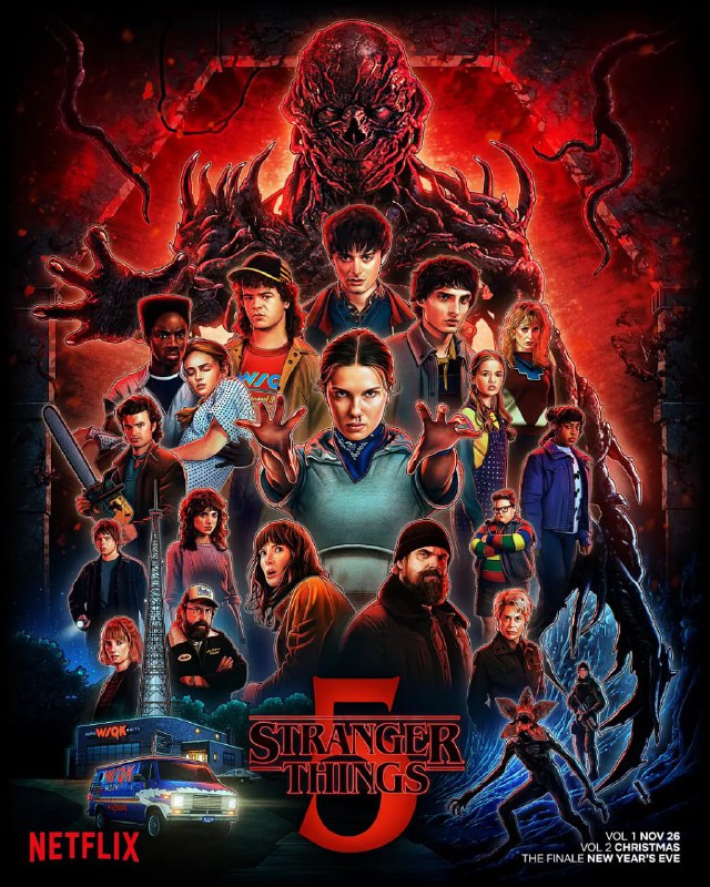 🎬 已更新：怪奇物语 第五季 (2025)附前四季 1080p/4KHDR/DV 杜比全景声 内封繁简 更新08集完结📌 资源信息• 体积：10G/集• 标签：#怪奇物语 第五季 #4K杜比视界 #杜比全景声 #内封繁简 #电影📚 内容简介1987年秋天，裂缝开启让霍金斯小镇伤痕累累，主角群团结起来，只为一个目标：找到威可那并杀掉他