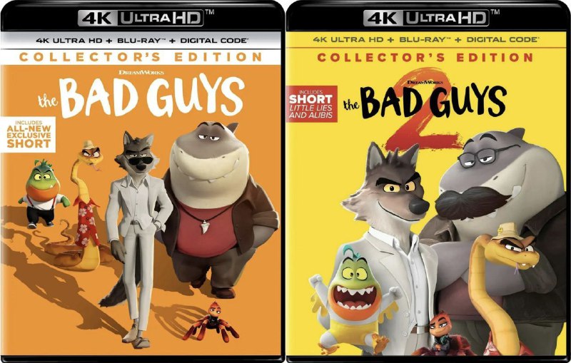 坏蛋联盟 (两部合集)【4K.REMUX UHD 原盘】【国粤英音轨】【内封简繁英双语字幕】Size: 126GB　　大坏狼 (山姆 · 洛克威尔 Sam Rockwell 配音) 带领坏蛋联盟五人组欲意改邪归正，却遭“狂野姐妹”上线踢馆，面对再干一票的诱惑，是重操旧业还是反杀破局？Link: 📥 点击下方按钮获取资源标签: #蓝光原盘 #4K #坏蛋联盟投稿人: 匿名频道: @Oscar_4Kmovies群组: @Oscarono