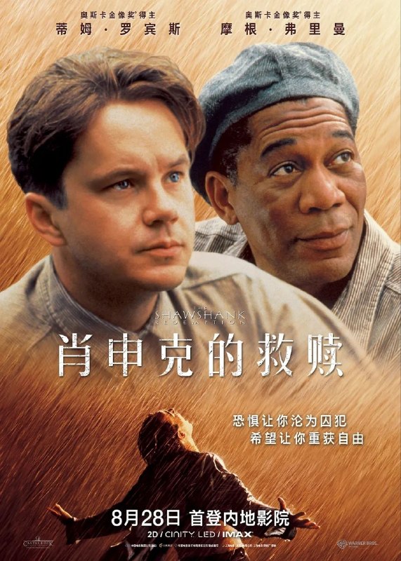 🎬 已更新：肖申克的救赎 (1994)【4K.REMUX UHD 原盘】【国英双语】【内封简繁英双语特效字幕】📌 资源信息• 体积：60.2GB• 标签：#肖申克的救赎 #4K #蓝光原盘 #国英双语 #特效字幕 #电影📚 内容简介豆瓣 9.7 高分安迪 · 杜佛兰被错判谋杀妻子及其情人，在缅因州肖申克服刑，判处两项无期徒刑接连执行